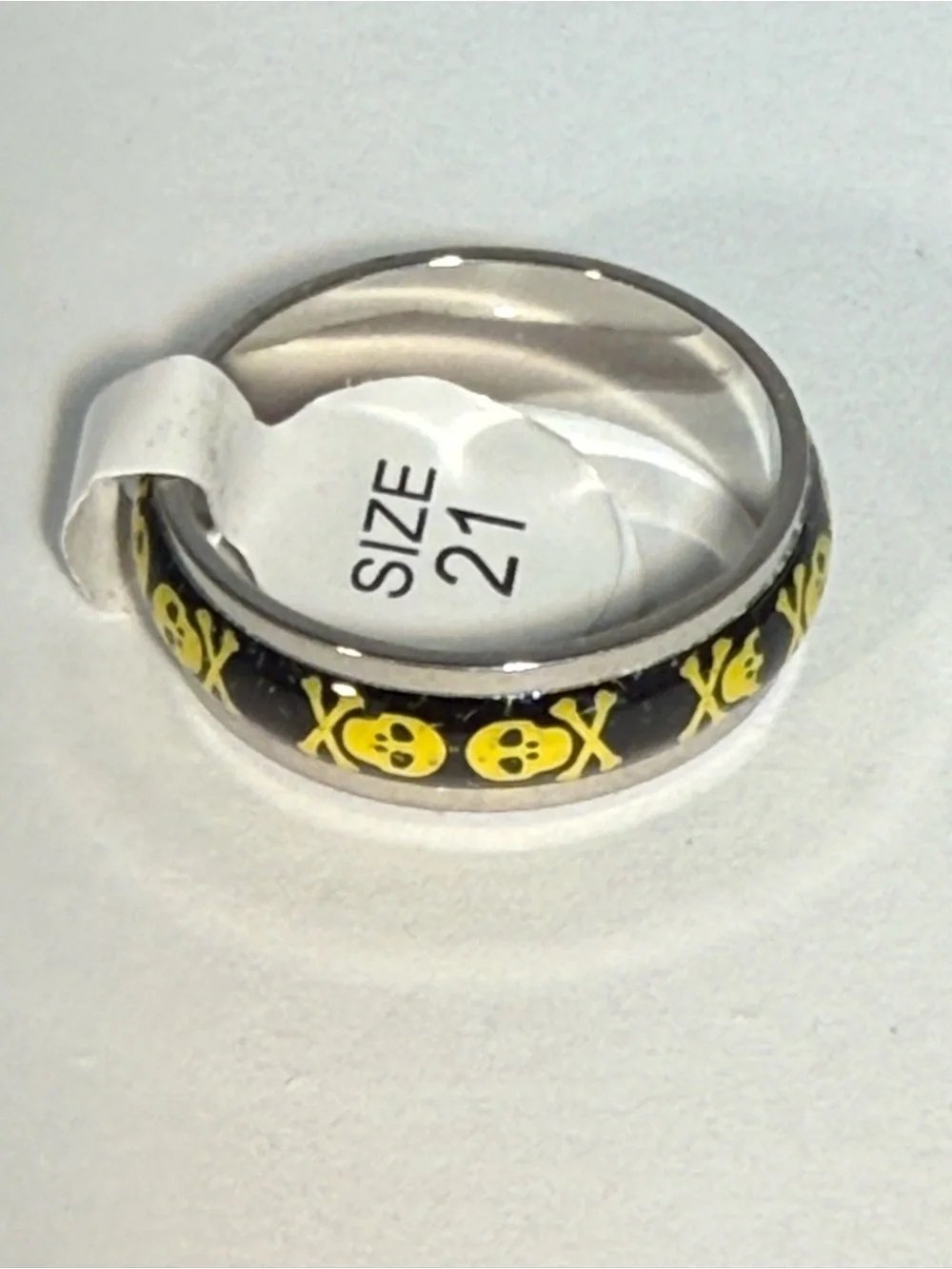 Mixed lot of 10 NWT Men's Black Stainless Steel Skull Accent Ring - Size 10.25
